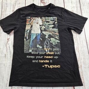 Tupac Quote Black Short Sleeve Cotton T-Shirt Adult XS